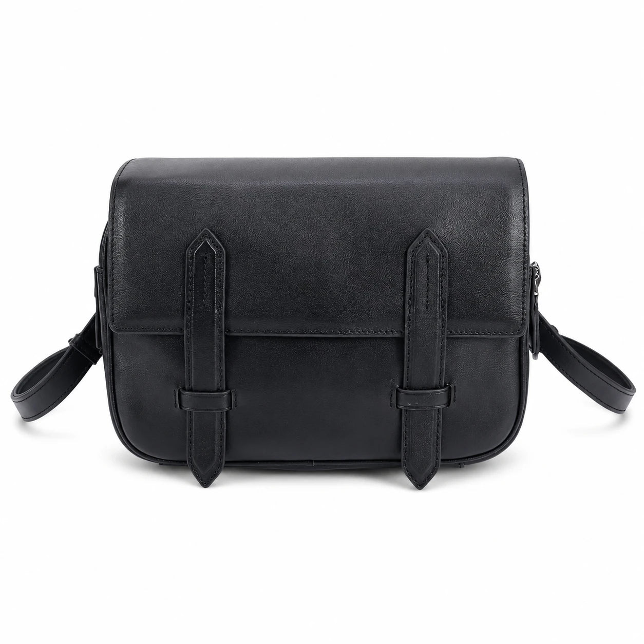 Luxury Men Messenger Bag Designer Smooth Leather Crossbody Shoulder Bag Flap Satchel Business Casual Purse High Quality Classic Black-1