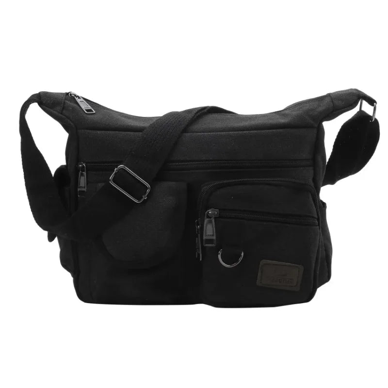 Men Casual Sling Bag Messenger Crossbody Shoulder Unisex Travel Outdoor Vintage Bags-50