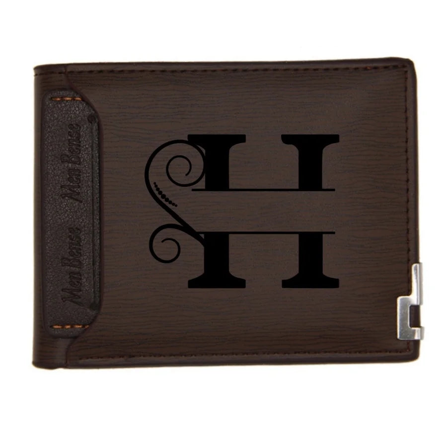 Personalized Wallet for Men Custom Wallets for Men Engraved Letter Name Leather Wallet Bifold Custom Gifts for Dad/Husband-18