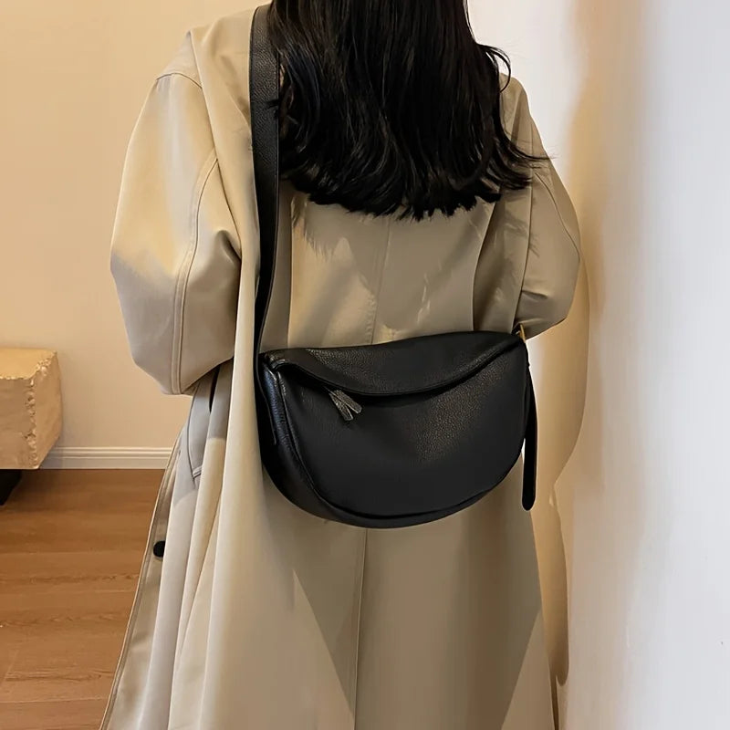 2026 Vintage Soft Leather Dumpling Bag For Women All-Match Multiway Shoulder Crossbody Hobo Purse Adjustable Strap Daily Commute Handbag-4
