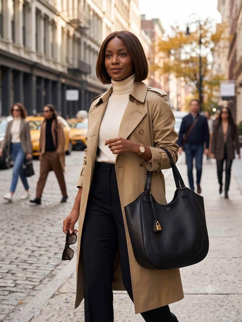 Quiet Luxury Minimalist Hobo Bag Soft Leather Large Capacity Tote Designer Shoulder Purse Old Money Aesthetic Women Work Bag-10