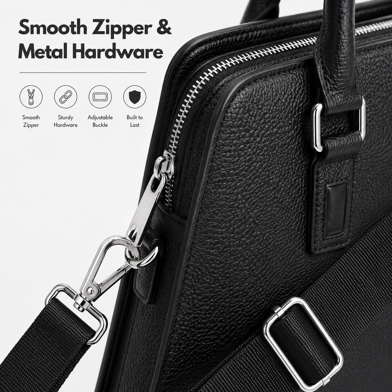 Classic Mens Top Handle Bags Luxury Business Black Briefcase for Men Daily Office Work Handbags Genuine Leather Travel Messenger Bags-9