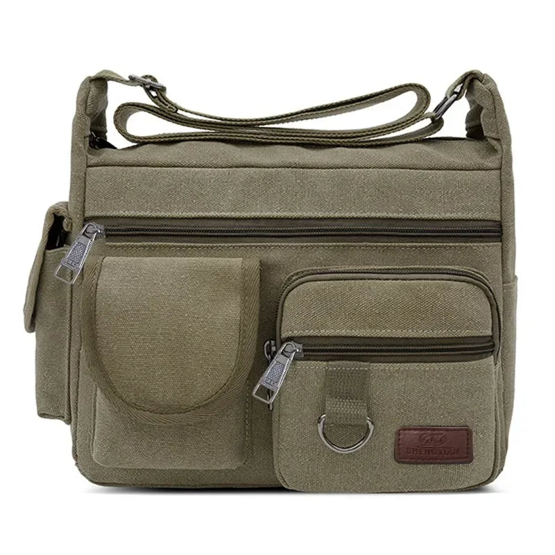 Men Casual Sling Bag Messenger Crossbody Shoulder Unisex Travel Outdoor Vintage Bags-25
