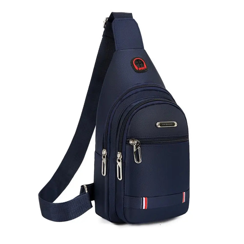 Black Grey Brown Men Messenger Bags New Rectangle Oxford Cloth Men Crossbody Bag USB Charge Shoulder Bag Male 3 Zipper Bag-7