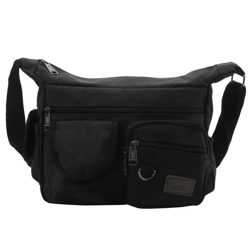 Men Casual Sling Bag Messenger Crossbody Shoulder Unisex Travel Outdoor Vintage Bags-29