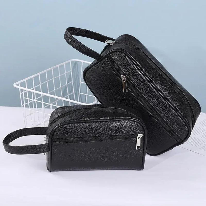 Men Wallets Retro PU Leather Business Handbags Clutch Fashion Woman Coametics Bag Credit Card Holder Mobile Phone Wristlet Bag-2