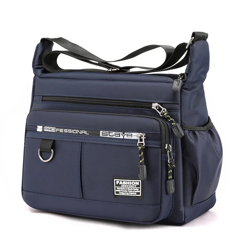 Design Oxford Shoulder Bag Large Capacity Men's Casual Multi-layer Pocket Fashion Single Shoulder Crossbody Luxury Messenger Bag-17