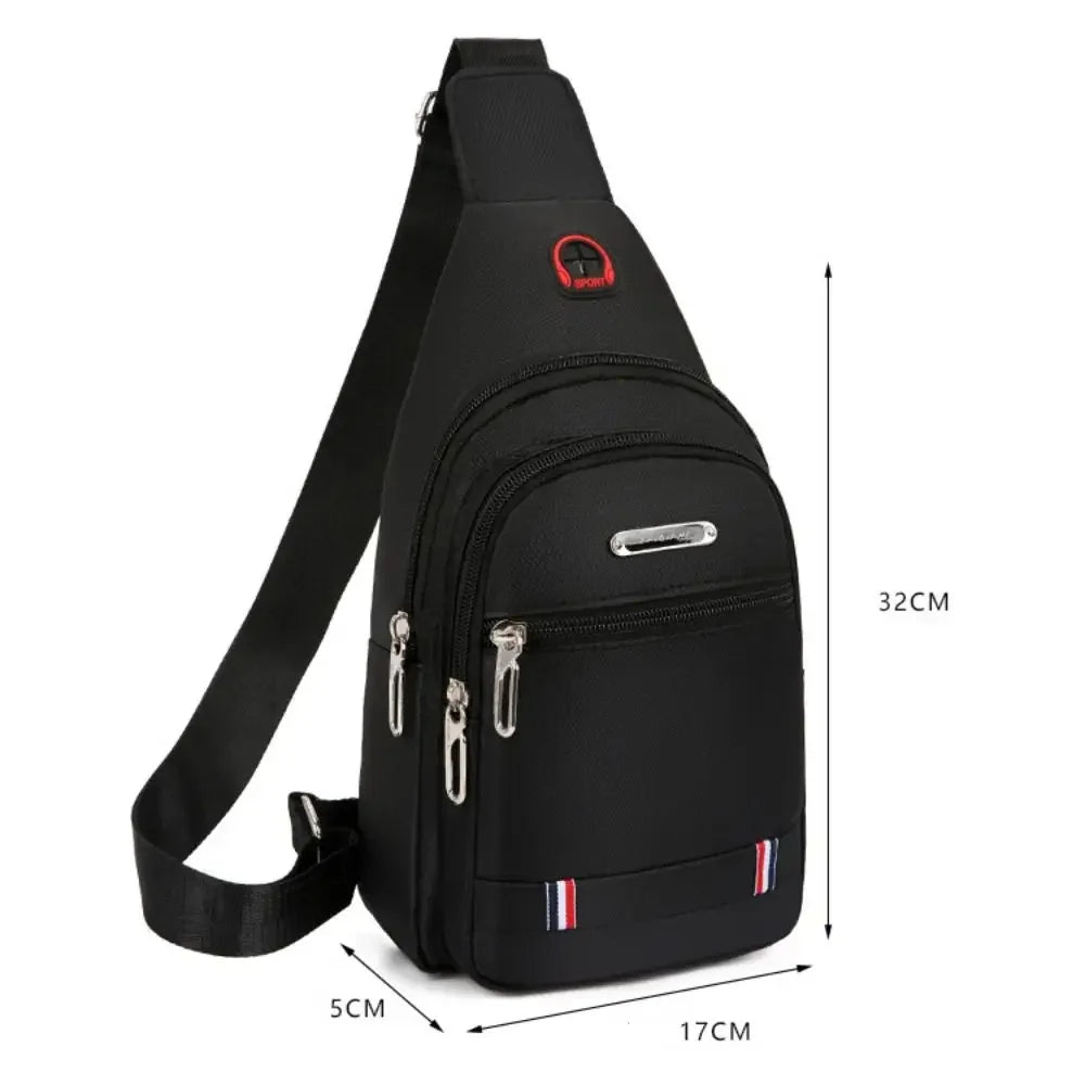 Black Grey Brown Men Messenger Bags New Rectangle Oxford Cloth Men Crossbody Bag USB Charge Shoulder Bag Male 3 Zipper Bag-2