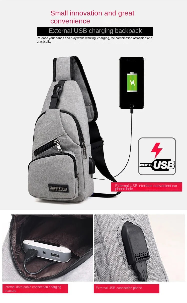 Fashion Casual Crossbody Bag Small Men's Shoulder Bag Men Diagonal Backpack Messenger Phone Bag Boy Fanny Chest Pack New-7