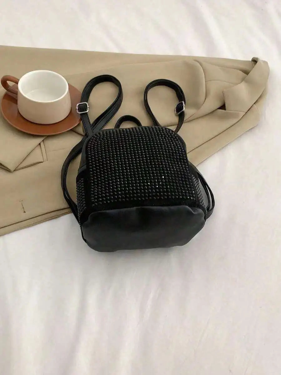 Womens Mini Backpack Fashionable Bucket Style Versatile PU Leather Bag-3