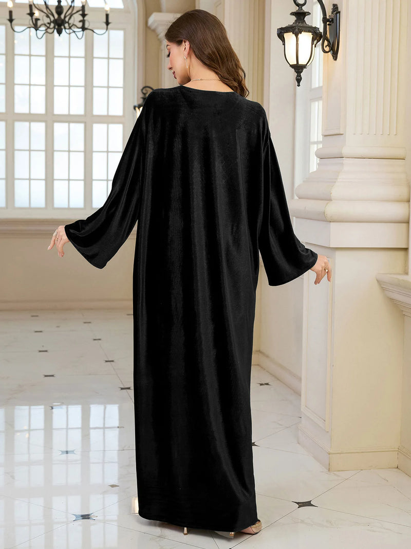 Embroidered Abaya Kaftans for Women Modern Elegant Dubai Moroccan Dubai Kaftan Dresses Abaya for Women Muslim Dress-41