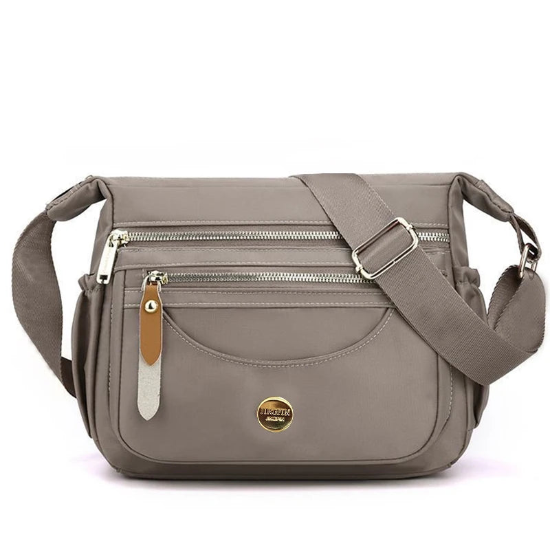 Daily Commute Crossbody Bag Fabric Adjustable Shoulder Strap Medium Capacity Multi Pocket Neutral Simple Versatile Work Messenger Bag For Men Women-12