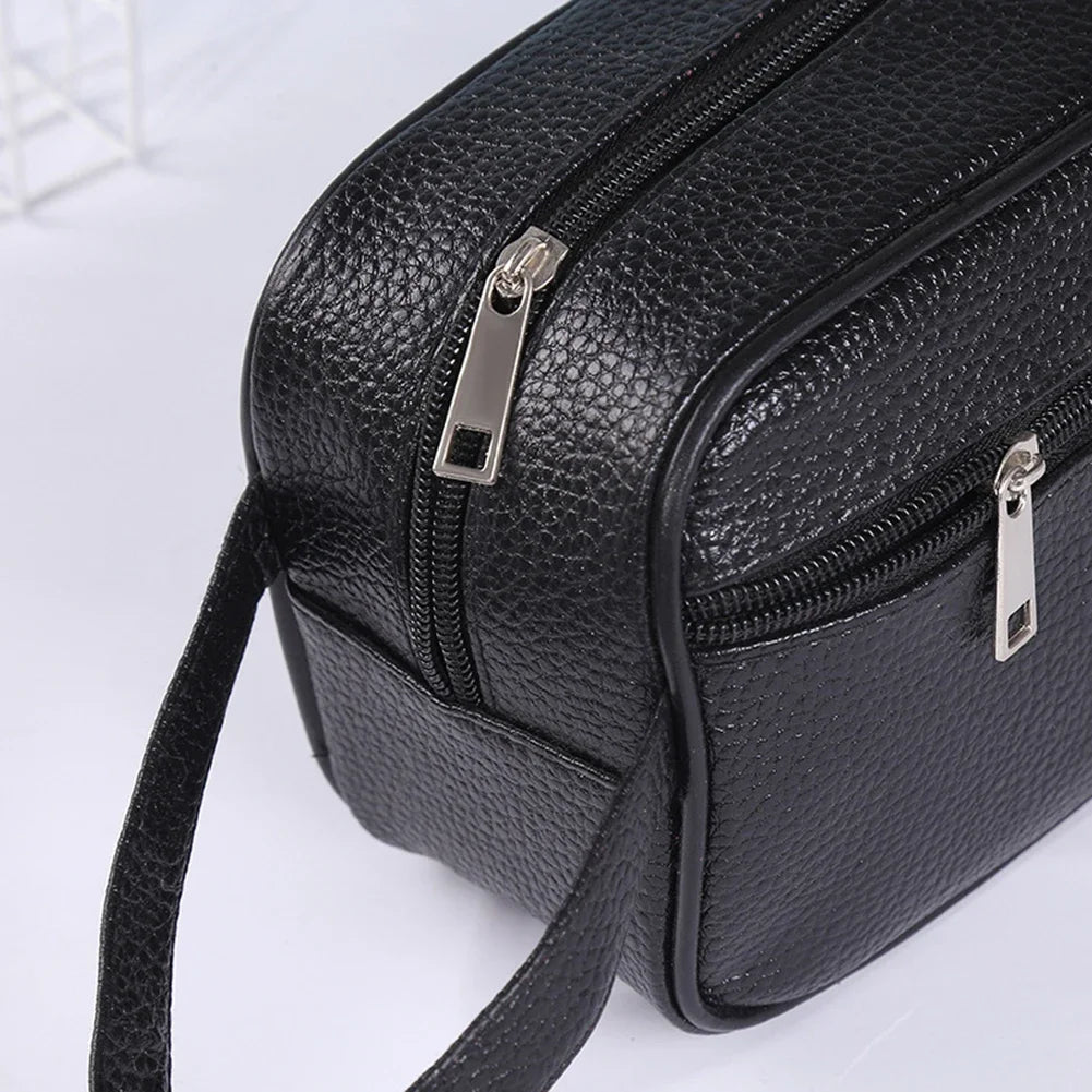 Men Wallets Retro PU Leather Business Handbags Clutch Fashion Woman Coametics Bag Credit Card Holder Mobile Phone Wristlet Bag-21