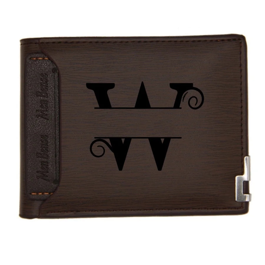 Personalized Wallet for Men Custom Wallets for Men Engraved Letter Name Leather Wallet Bifold Custom Gifts for Dad/Husband-30