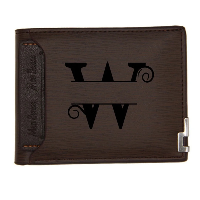 Personalized Wallet for Men Custom Wallets for Men Engraved Letter Name Leather Wallet Bifold Custom Gifts for Dad/Husband-30