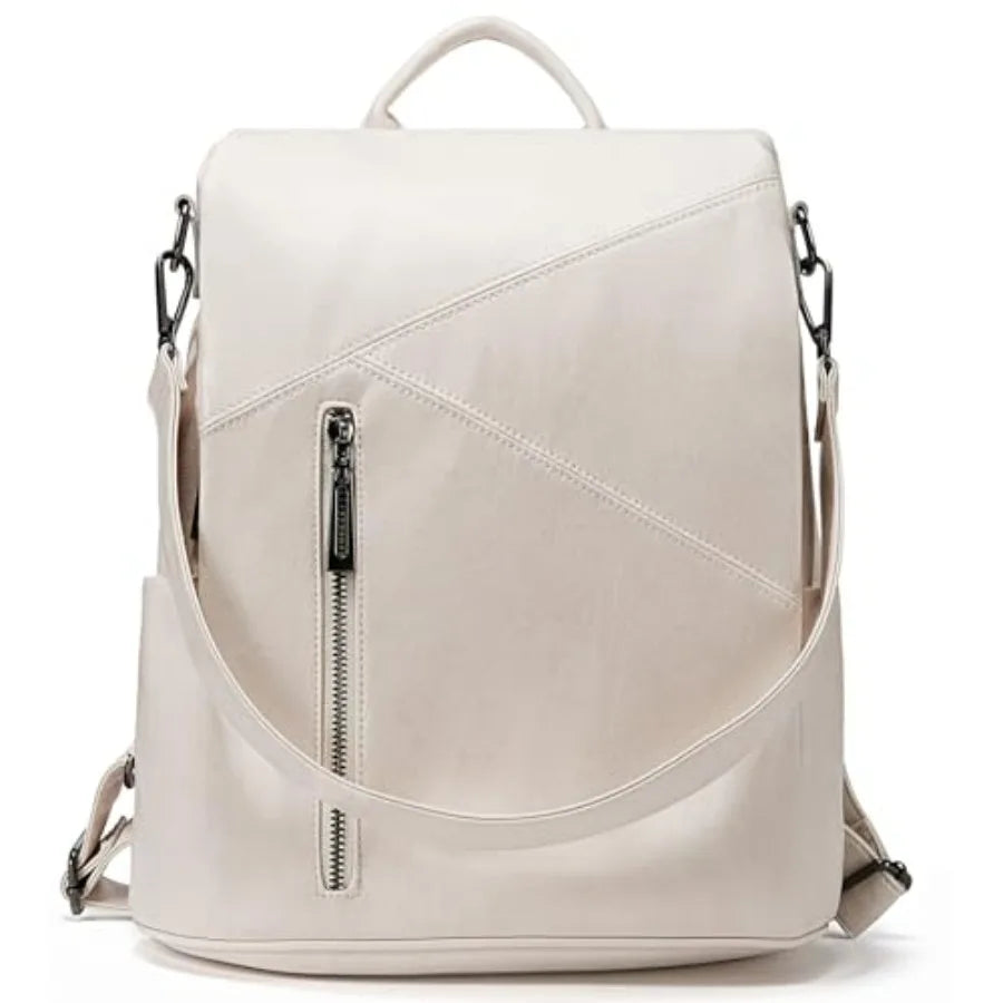 Backpack, Fashion Casual Travel PU Leather Daypack Bag Shoulder Rucksack Handbags for Women HB041-13
