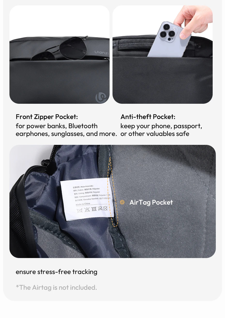 Ulanzi PB038 Travel Sling Bag V2 Compact Photography Chest Bag Waterproof Lightweight Carry Casual Bag for Camera Photography-12