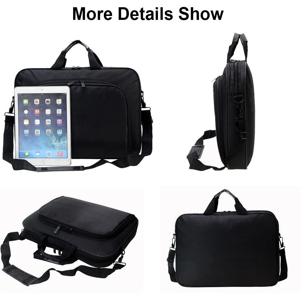 Nylon Anti Theft Shoulder Laptop Briefcase 15.6-17 Inch Notebook Bag Business Travel Zipper Light Storage Handbag-9