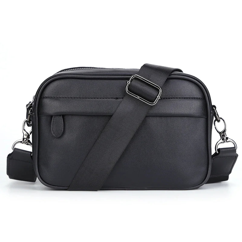 Business Shoulder Bag for Men PU Leather Messenger Bag Male Casual Sling Belt Crossbody Bags Man Design Handbag Purse Men's Bag-2