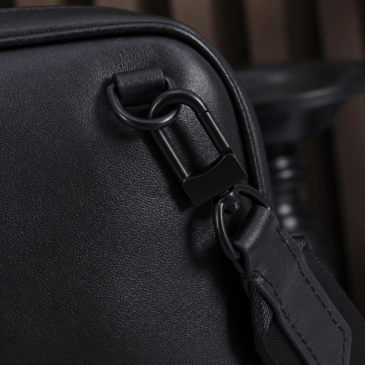 Luxury Designer Men's Mini Messenger Bag Genuine Leather Crossbody Shoulder Bag Woven Texture Business Casual Purse Black-11