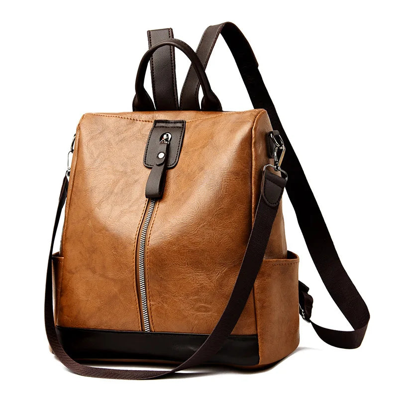 Backpack Large Capacity Anti-theft PU Leather Adjustable Straps Travel Work Women Elegant Luxury Fashion-18
