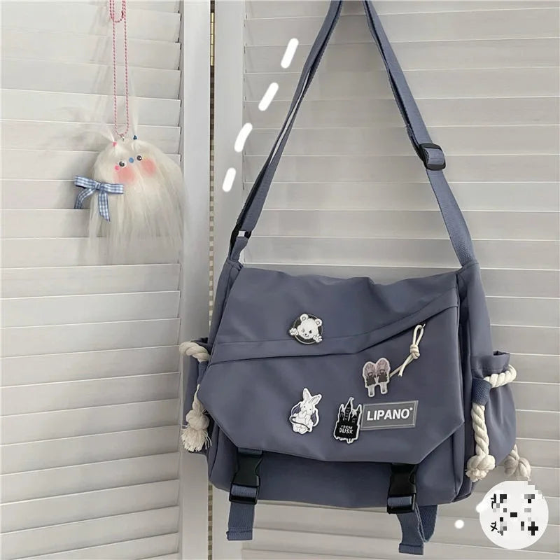 Hong Kong style bag versatile artistic Korean version street photography shoulder bag messenger bag student crossbody bag for ma-16