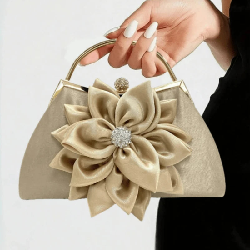New Classic Vintage Flower Evening Bag Ladies Clutch Bag Banquet Bag Wedding Party Women's Bag-12