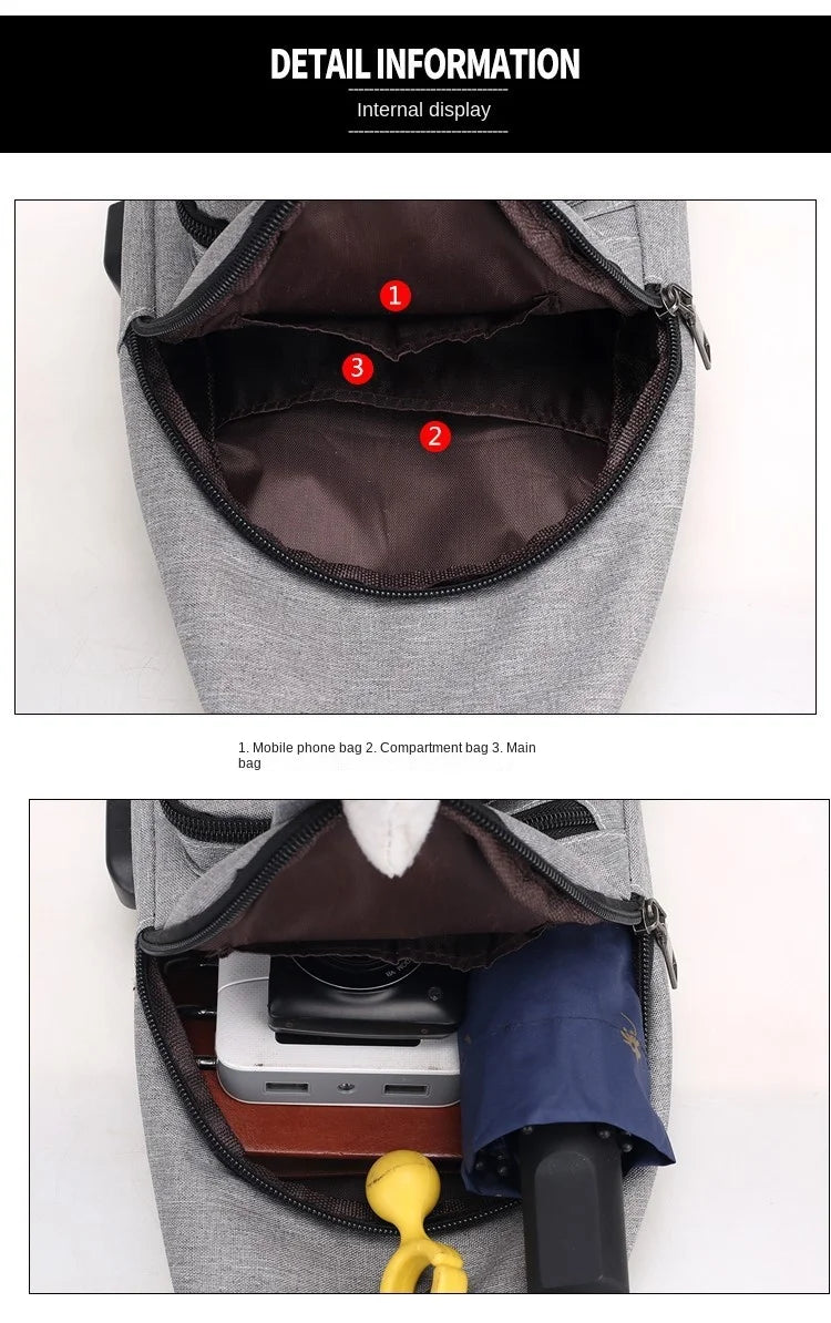 Fashion Casual Crossbody Bag Small Men's Shoulder Bag Men Diagonal Backpack Messenger Phone Bag Boy Fanny Chest Pack New-36