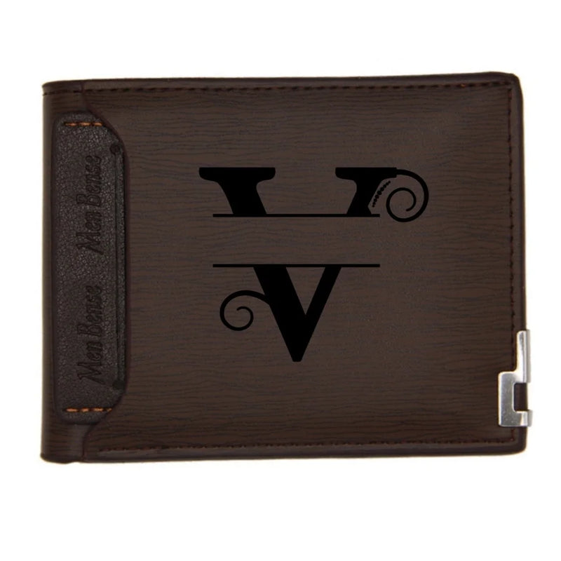 Personalized Wallet for Men Custom Wallets for Men Engraved Letter Name Leather Wallet Bifold Custom Gifts for Dad/Husband-22