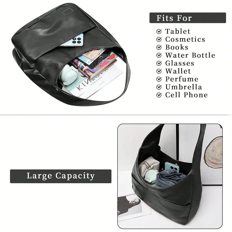 Hobo Bags For Women Leather Tote Bag Vegan Leather Shoulder Hand Bag Hobo Purse Tote Bags Large Soft Shoulder Bag-14