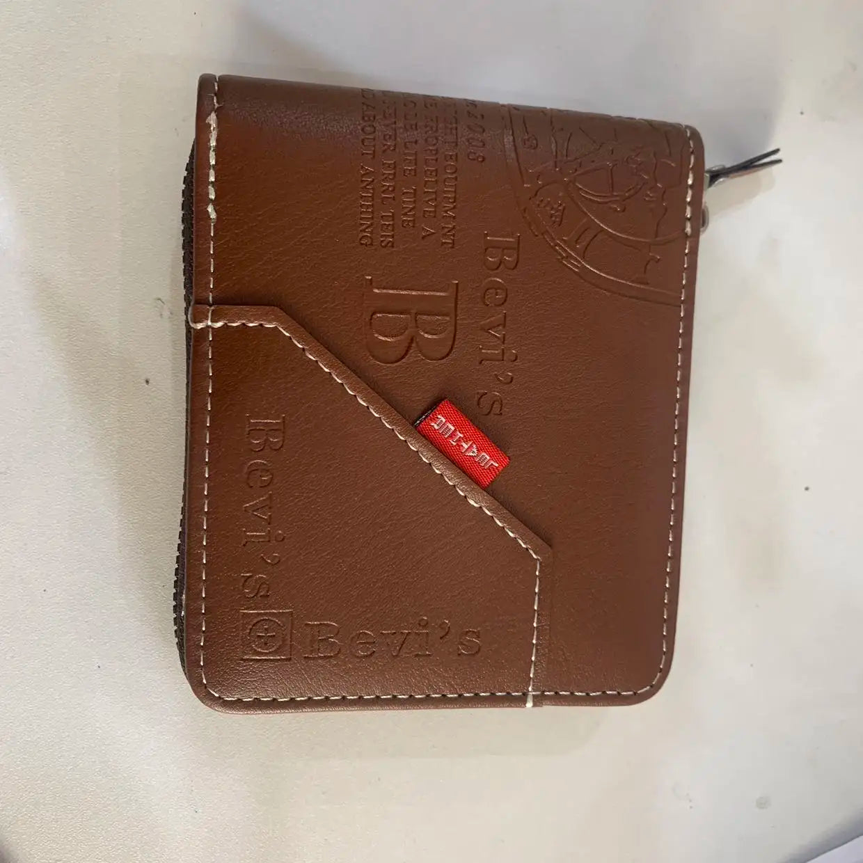 Men's Trendy Splicing Fashion PU Retro Wax Oil Leather Short Style Wallet Coin Pocket Card Clip Retro Style Compact Money Holder-19