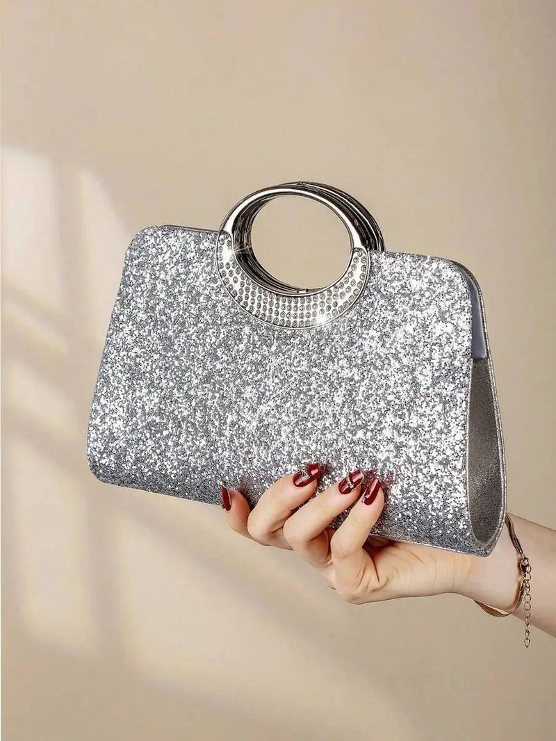 Womens Sparkling Rhinestone Clutch Bag For Evening Party Banquet Bridal Event-3