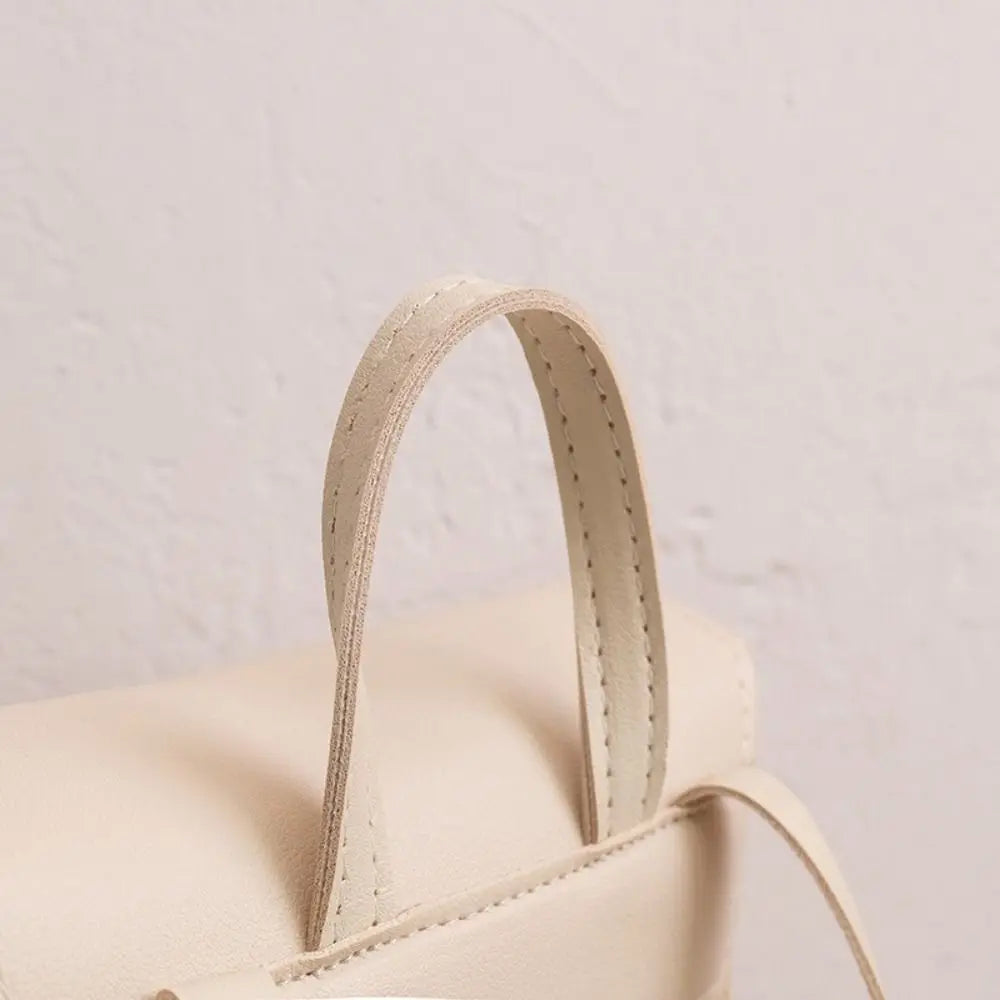 Fashion PU Leather Straw Backpack Retro Design Elegant Look Woven Backpack Luxury Vintage Style Satchel Bag All-match Style-3
