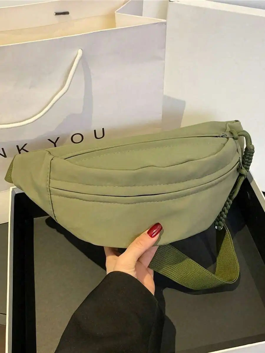 Fashionable Nylon Crossbody Bag, Solid Color Shoulder Bag, Women's Casual Crossbody Bag Suitable For Outdoor Sports-17