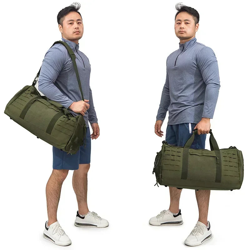 40L Tactical Travel Bag For Men Fitness Duffel Bag Basketball Weekender Bag carry on luggage Outdoor camping equipment-14