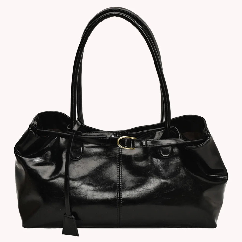 PU Leather Hobo Handbag Slouchy Top Handle Bag Fashion Work Bags Large Satchel Bag for Women Work Shopping Travel-13