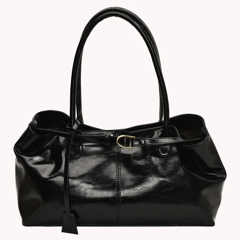 PU Leather Hobo Handbag Slouchy Top Handle Bag Fashion Work Bags Large Satchel Bag for Women Work Shopping Travel-13