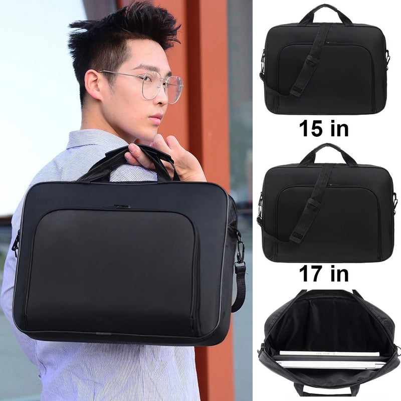 Nylon Anti Theft Shoulder Laptop Briefcase 15.6-17 Inch Notebook Bag Business Travel Zipper Light Storage Handbag-7