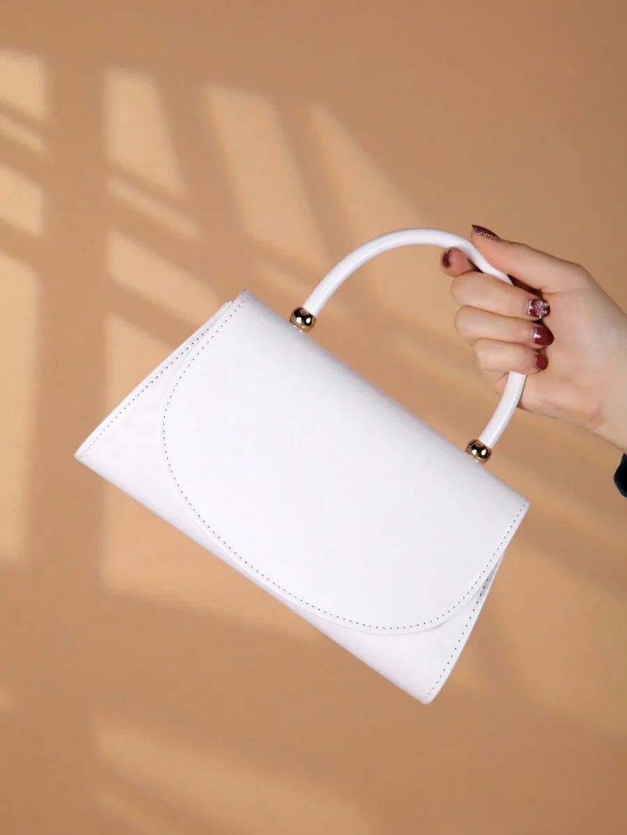 Red Patent Leather Flap Handbag For Evening Party Business Occasion-6