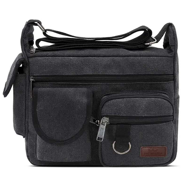 Men Casual Sling Bag Messenger Crossbody Shoulder Unisex Travel Outdoor Vintage Bags-35