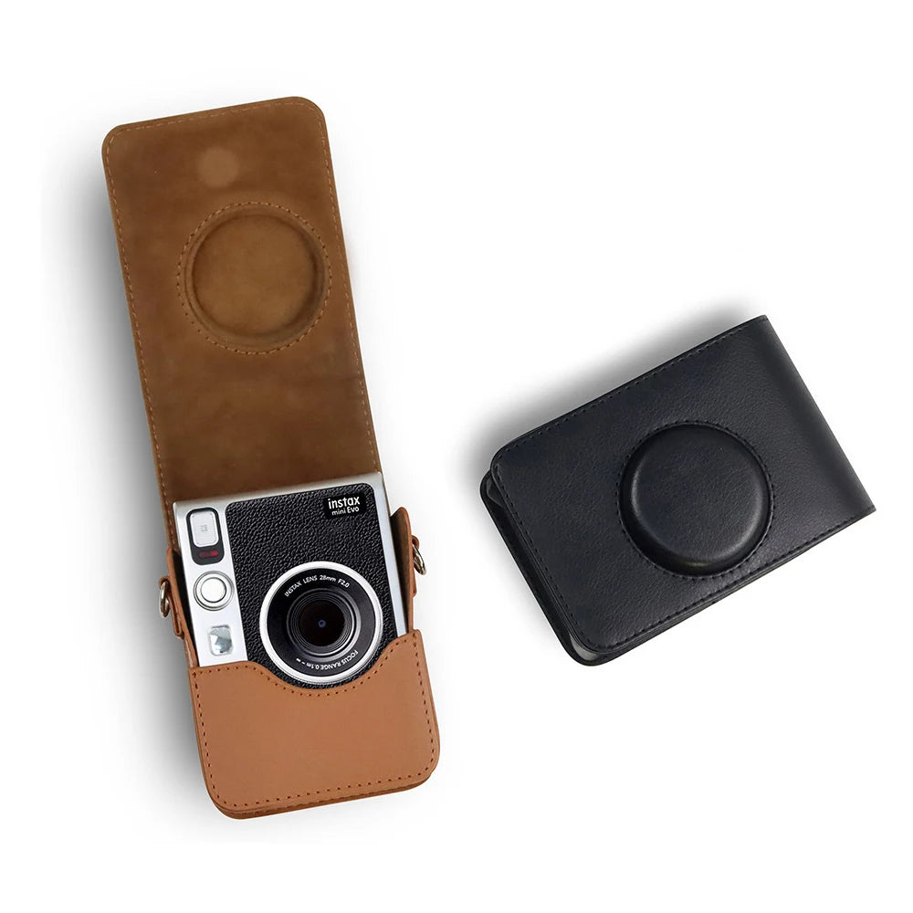 Camera Bag For Fujifilm Instax Mini EVO Instant Film Camera Case PU Leather Soft Silicone Cover Bag with Shoulder Strap camera backpack plecak na aparat camera bag sony 6400 camera bag-1