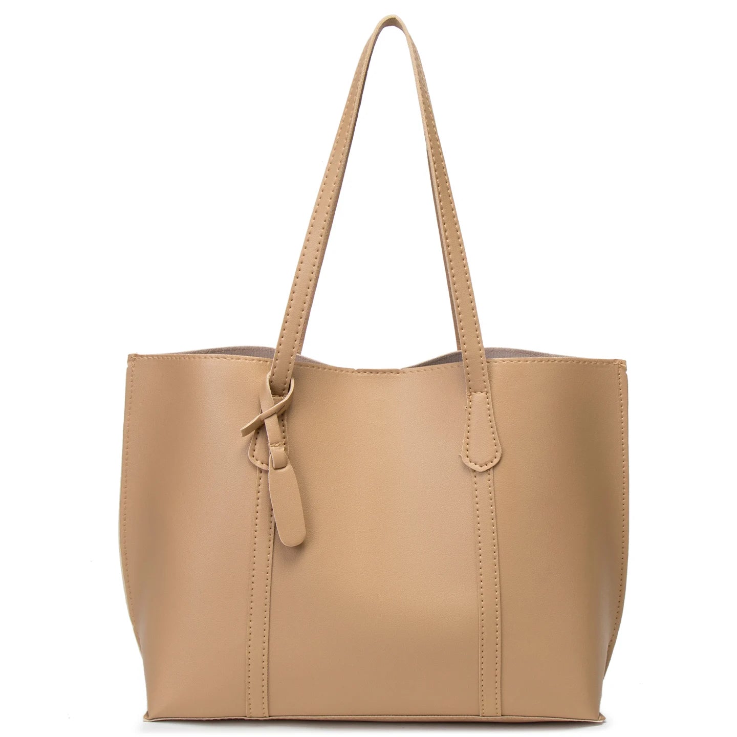 Tote Bag Solid Plain Lightweight Large Capacity PU Leather Shoulder Handbag Portable Travel Daily Women-21