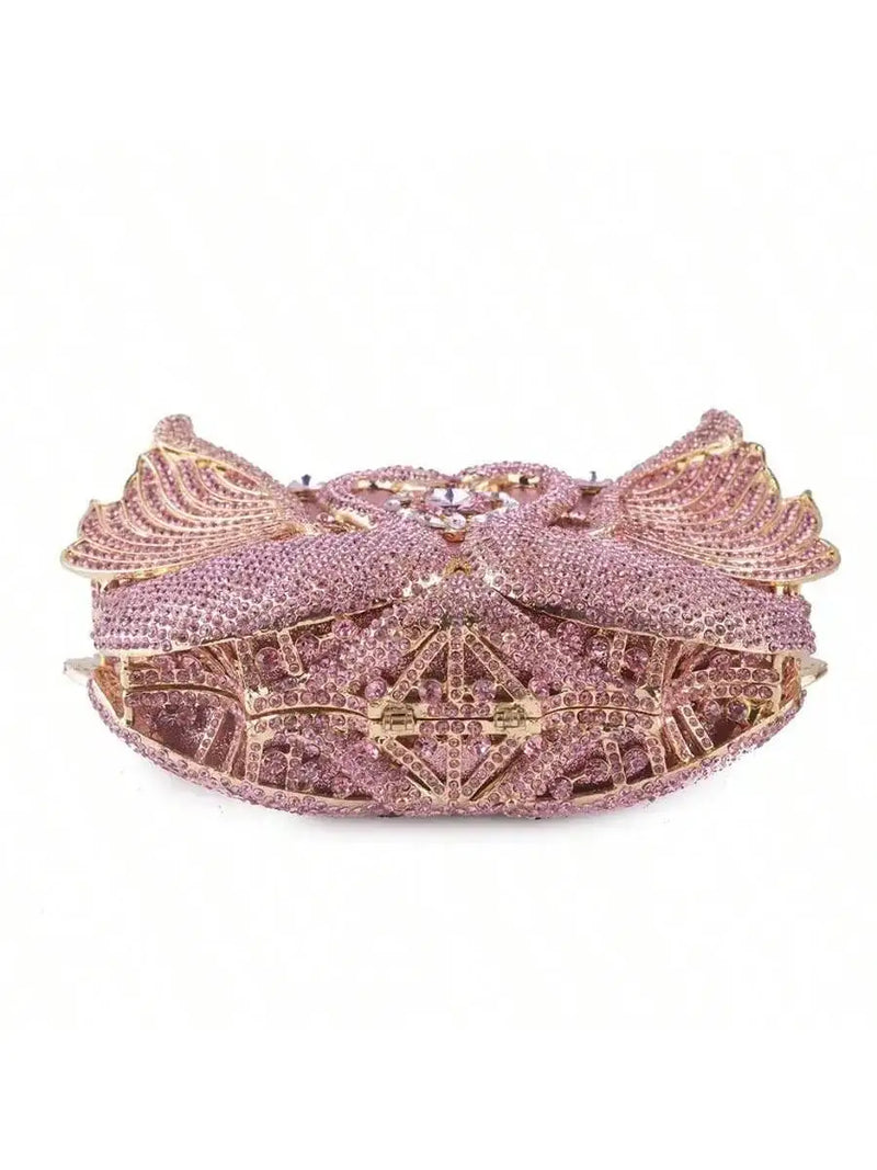 Swan Shape Rhinestone Clutch Evening Bag For Women Party Banquet Dress Accessory-3