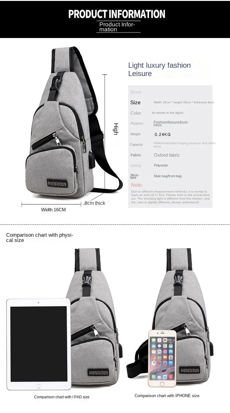 Fashion Casual Crossbody Bag Small Men's Shoulder Bag Men Diagonal Backpack Messenger Phone Bag Boy Fanny Chest Pack New-13