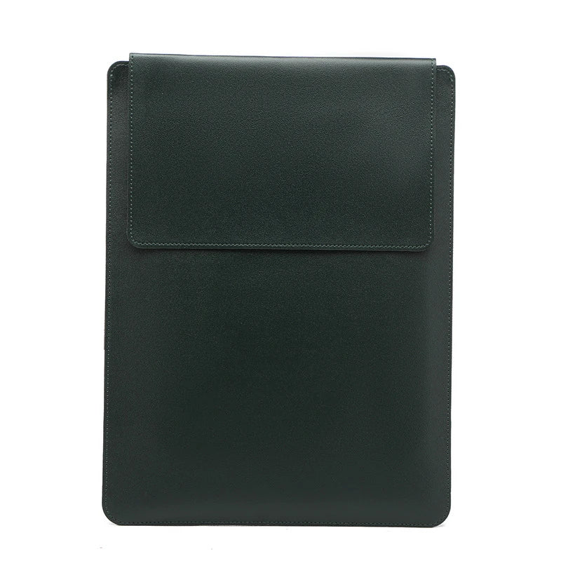 Portable Leather Laptop Sleeve Case Bag for Macbook Air 12 13 14 15 16 Inch M5 M4 M3 M2 Chip Mac Adjustable Stand Cover-18