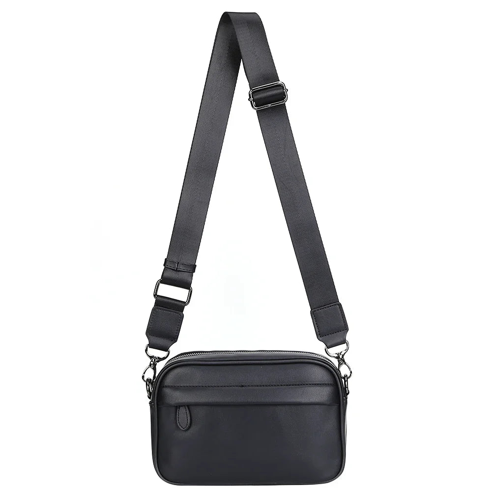 Business Shoulder Bag for Men PU Leather Messenger Bag Male Casual Sling Belt Crossbody Bags Man Design Handbag Purse Men's Bag-5