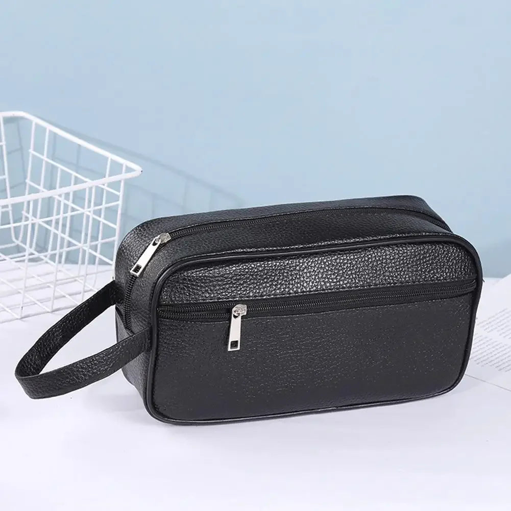 Men Wallets Retro PU Leather Business Handbags Clutch Fashion Woman Coametics Bag Credit Card Holder Mobile Phone Wristlet Bag-13
