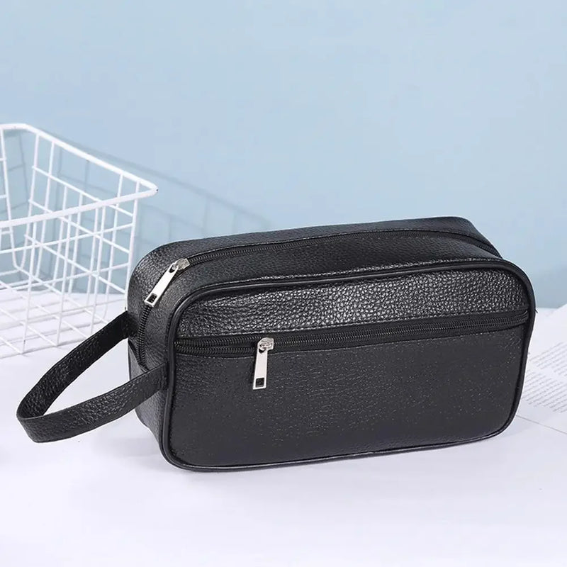 Men Wallets Retro PU Leather Business Handbags Clutch Fashion Woman Coametics Bag Credit Card Holder Mobile Phone Wristlet Bag-13
