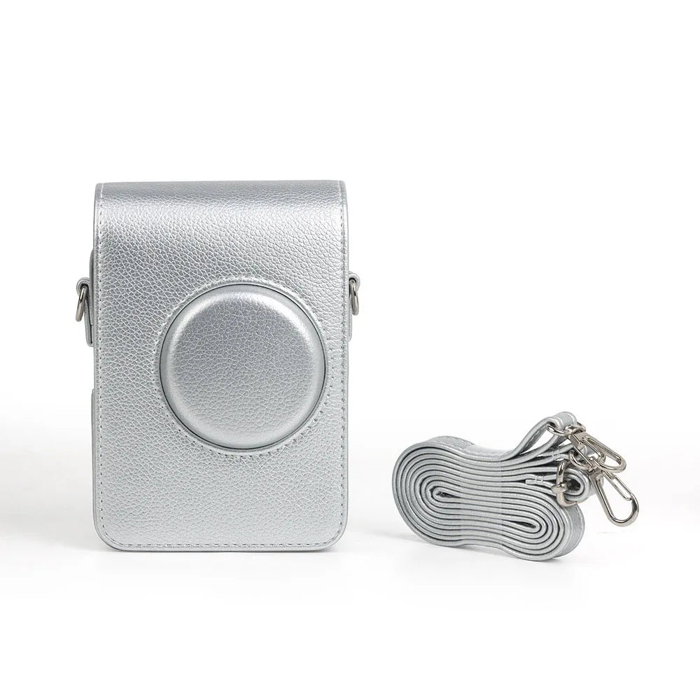 Camera Bag For Fujifilm Instax Mini EVO Instant Film Camera Case PU Leather Soft Silicone Cover Bag with Shoulder Strap camera backpack plecak na aparat camera bag sony 6400 camera bag-15