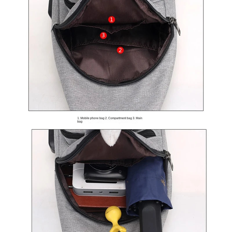 Fashion Casual Crossbody Bag Small Men's Shoulder Bag Men Diagonal Backpack Messenger Phone Bag Boy Fanny Chest Pack New-5